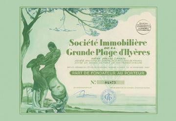 Societe Immobiliere de la Grande Plage d&#39;Hyeres 20x30 poster