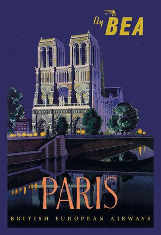 BE Paris and Notre Dame Cathedral 20x30 poster