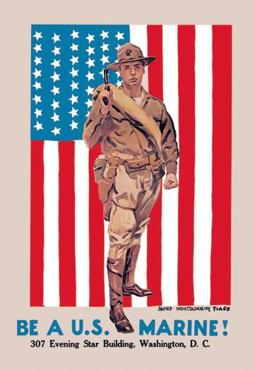 Be a U.S. Marine - Evening Star Building 20x30 poster