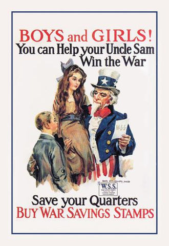 Boys and Girls - War Savings 20x30 poster