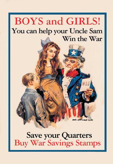 Uncle Sam - Boys and Girls! 20x30 poster