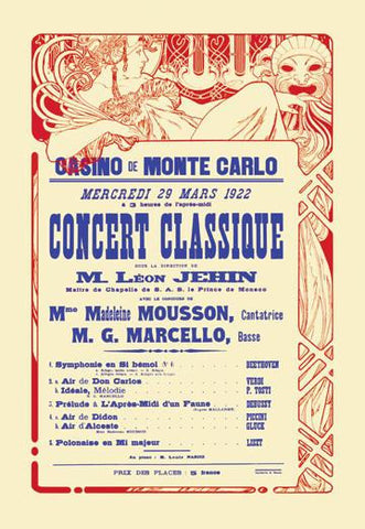 Concert at the Monte Carlo Casino 20x30 poster