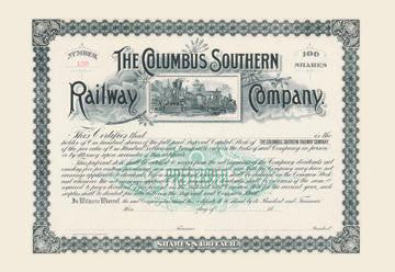 The Columbus Southern Railway Company 24x36 Giclee