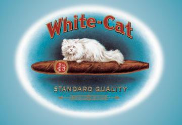 White-Cat Cigars 24x36 Giclee