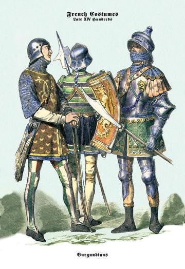 French Costumes: Burgundians in Armor #2 24x36 Giclee