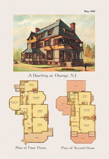 A Dwelling at Orange  New Jersey 24x36 Giclee