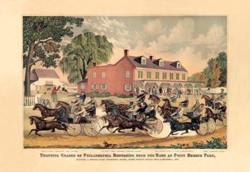 Trotting Horse Race in Philadelphia 24x36 Giclee