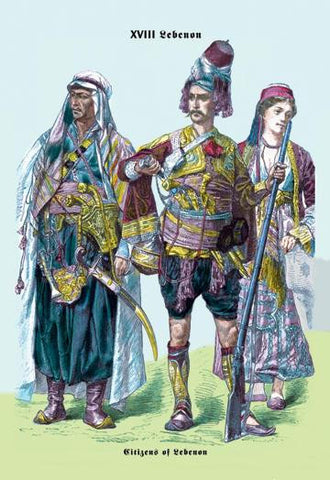 Citizens of Lebanon  19th Century 24x36 Giclee