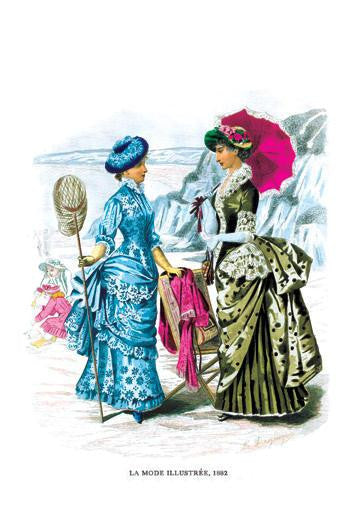 La Mode Illustree: By the Sea 24x36 Giclee
