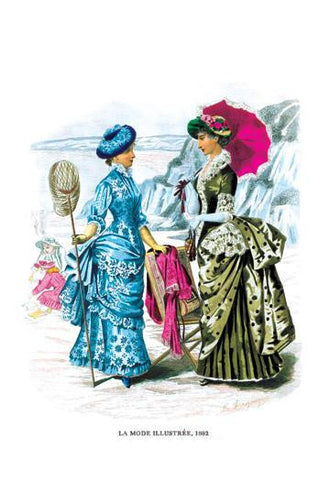 La Mode Illustree: By the Sea 24x36 Giclee