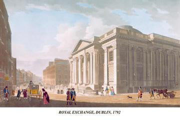 Royal Exchange  Dublin  1792 24x36 Giclee