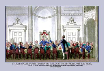 Theatrical Fund Dinner Held at Freemasons Tavern 24x36 Giclee