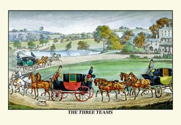 The Three Horse Teams 24x36 Giclee