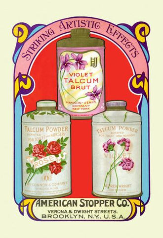 Rose and Violet Talcum Powders 24x36 Giclee