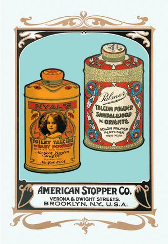 Nyal&#39;s Talcum Baby Powder and Palmer Talcum Powder Sandalwood de Oriente 24x36 Giclee