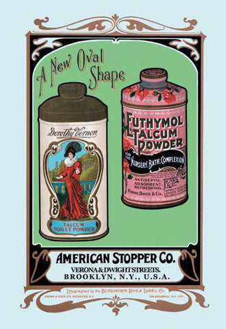 A New Oval Shape  Talcum Powder 24x36 Giclee