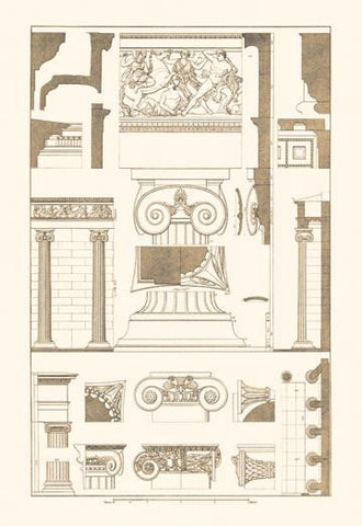 Ionic Capitals 24x36 Giclee