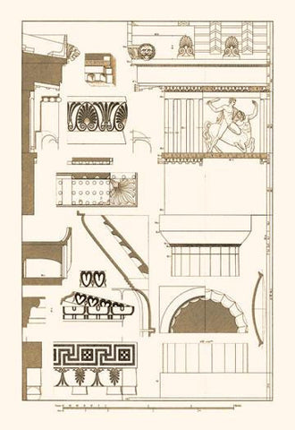 Details of Parthenon at Athens 24x36 Giclee