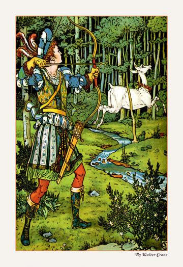 The Hind in the Wood - The Archer 24x36 Giclee