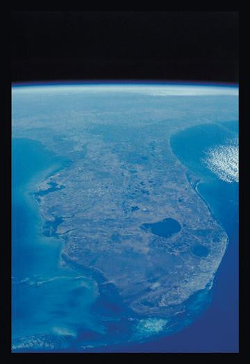 View of Florida Peninsula From Space 24x36 Giclee