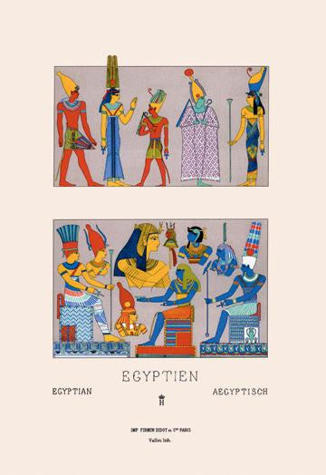 Egyptian Gods  Goddesses and Pharaohs 24x36 Giclee