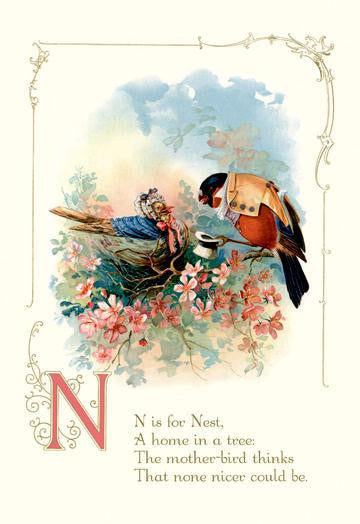 N is for Nest 24x36 Giclee