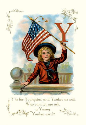 Y is for Youngster and Yankee 24x36 Giclee