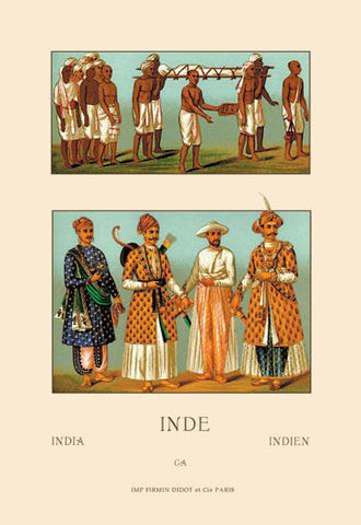 A Variety of Indian Ceremonial Garb #1 24x36 Giclee