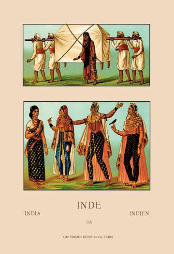 A Variety of Indian Ceremonial Garb #3 24x36 Giclee