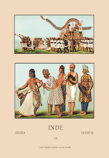 A Variety of Indian Ceremonial Garb #4 24x36 Giclee