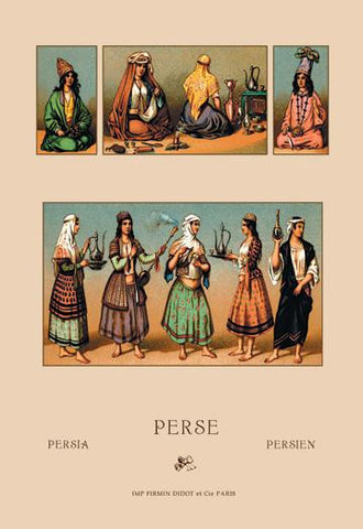 Traditional Dress of Persia #1 24x36 Giclee