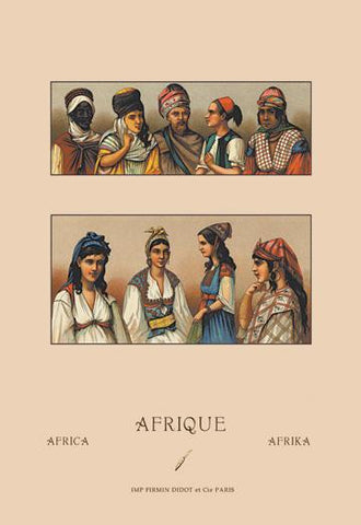 Traditional Dress of Northern Africa #1 24x36 Giclee