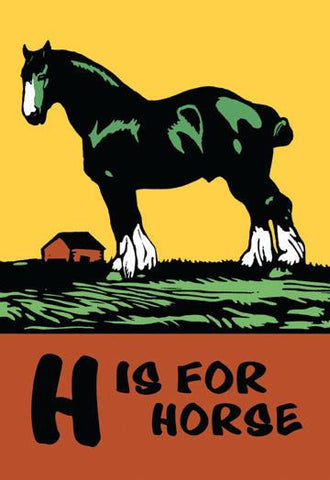 H is for Horse 24x36 Giclee