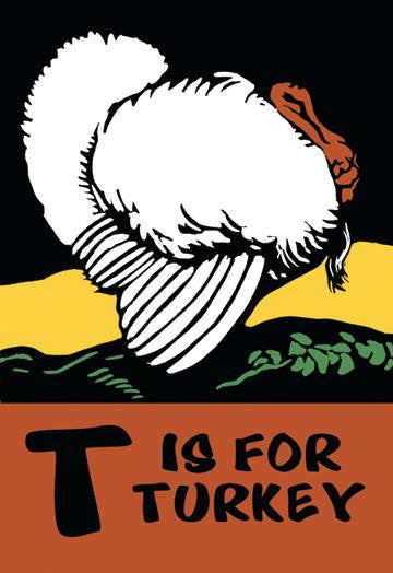 T is for Turkey 24x36 Giclee