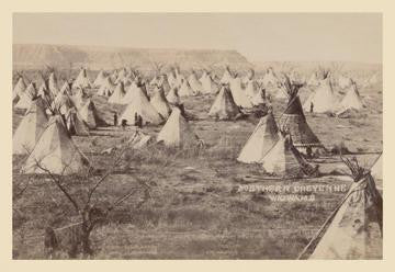 Southern Cheyenne Wigwams 24x36 Giclee