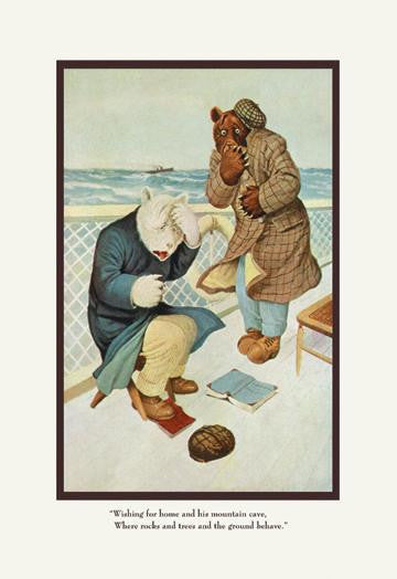 Teddy Roosevelt&#39;s Bears: Teddy B and Teddy G Are Seasick 24x36 Giclee