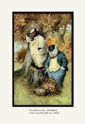 Teddy Roosevelt&#39;s Bears: Teddy B and Teddy G Are Lost 24x36 Giclee