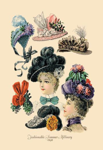 Fashionable Summer Millinery 24x36 Giclee