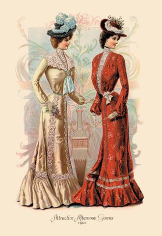 Attractive Afternoon Gowns 24x36 Giclee