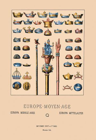 Royal Items of the Middle Ages 24x36 Giclee