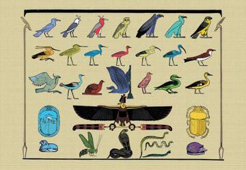 Birds and Other Creatures from Egyptian Monuments 24x36 Giclee