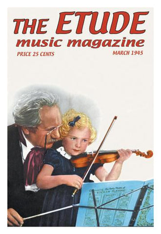 The Etude: Violin Lesson 24x36 Giclee