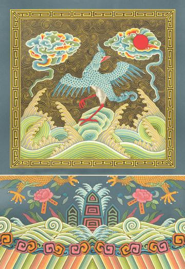 Chinese Bird Design 24x36 Giclee