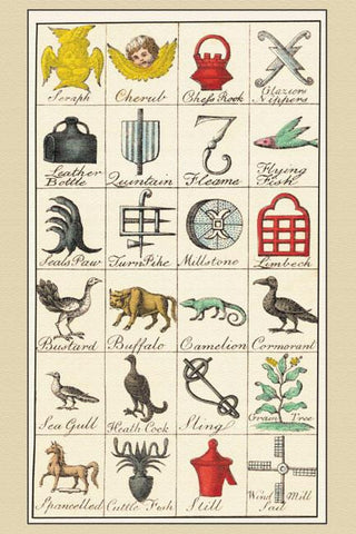 Heraldic Symbols - Seraph  Cherub  et al. 24x36 Giclee