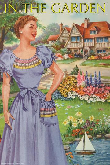 InThe Garden 50&#39;s RetroDress II 24x36 Giclee