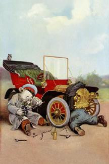 Auto Mechanical Bears 24x36 Giclee