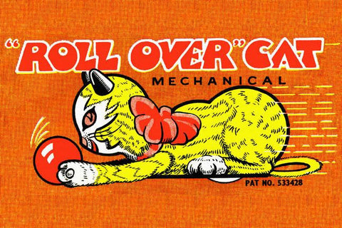 Roll Over Cat 24x36 Giclee