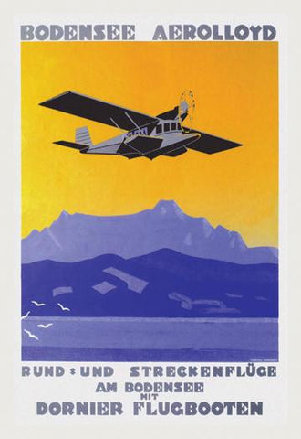 Bodensee Aerolloyd Flying Boat Tours 28x42 Giclee on Canvas