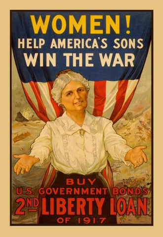 Women! Help America&#39;s Sons Win the War 28x42 Giclee on Canvas