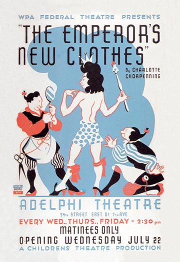 The Emperor&#39;s New Clothes Presented by WPA Federal Theater 28x42 Giclee on Canvas